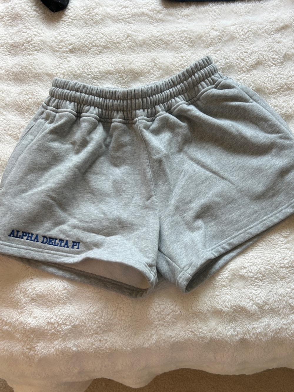 Alpha Delta Pi Women's Gray Fleece Shorts
